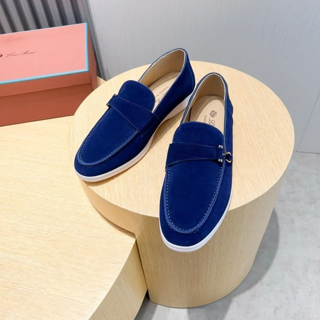 Men's Men's Shoes💰Men's Shoes💰440💰[loro piana] Couple's Style - The new moccasins are made of water-repellent treated suede uppers with rubber soles, a classic. The complex craftsmanship and meticulous structure make the shoes light and soft, allowing you to walk comfortably and freely. Perfect for wearing at the beach or out in the water during the summer. Women’s size: 35-40 Men’s size: 38-45